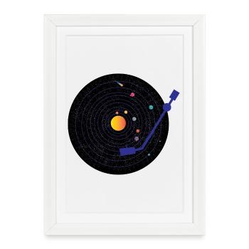 Vinyle - Affiche encadrée (27 × 37 cm) - blanc - Devant