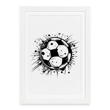Football - Affiche encadrée (27 × 37 cm) - blanc - Devant