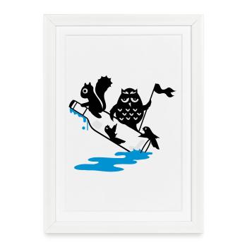 The Bottle Arc - Framed poster (27 × 37 cm) - white - Front