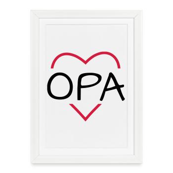 Grandpa heart gift birthday christmas - Framed poster (27 × 37 cm) - white - Front