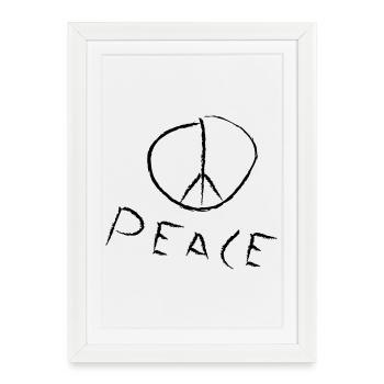 paix sortie-shirt - Affiche encadrée (27 × 37 cm) - blanc - Devant