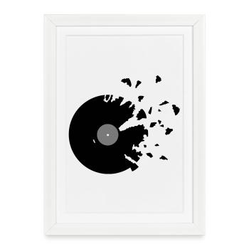 schallplatte_1 - Affiche encadrée (27 × 37 cm) - blanc - Devant