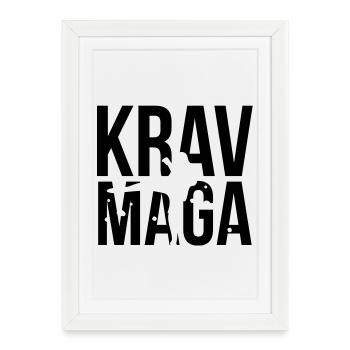 krav maga - Affiche encadrée (27 × 37 cm) - blanc - Devant