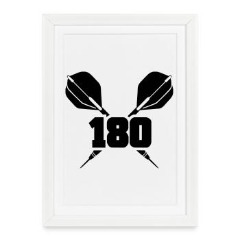 darts 180 - Framed poster (27 × 37 cm) - white - Front