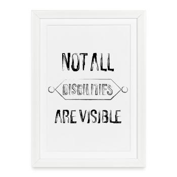 not all disabilities. - Affiche encadrée (27 × 37 cm) - blanc - Devant