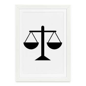Balance - Affiche encadrée (27 × 37 cm) - blanc - Devant