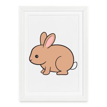 Lapin Lapin - Affiche encadrée (27 × 37 cm) - blanc - Devant