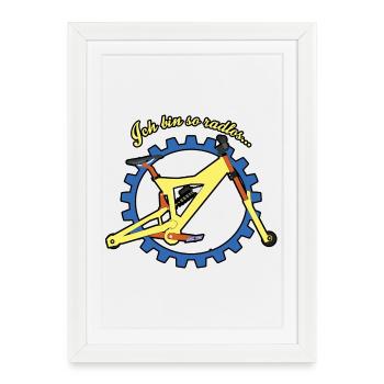 Je suis tellement sans roues - Affiche encadrée (27 × 37 cm) - blanc - Devant