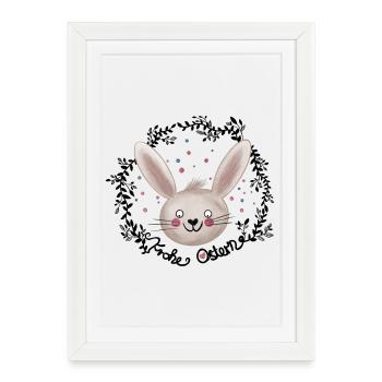 Easter Happy Easter Illustration - Framed poster (27 × 37 cm) - white - Front