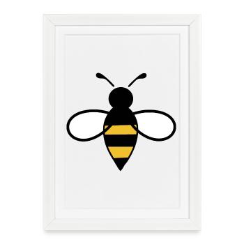 Abeille Miel Abeille Abeille Cadeau d’Apiculteur - Affiche encadrée (27 × 37 cm) - blanc - Devant