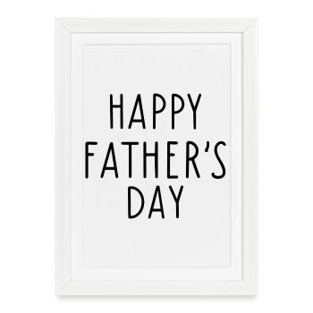 Happy Father's Day - Framed poster (27 × 37 cm) - white - Front