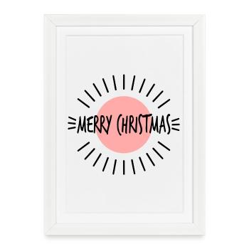 CHRISTMAS. HAPPY NEW YEAR. SAINT SYLVESTER. NEW YEAR. - Framed poster (27 × 37 cm) - white - Front