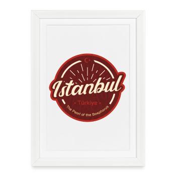 Istanbul – Perle du Bosphore - Affiche encadrée (27 × 37 cm) - blanc - Devant