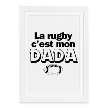 rugby, rugby humour, fan de rugby - Affiche encadrée (27 × 37 cm) - blanc - Devant