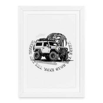 Conducteur tout-terrain - Affiche encadrée (27 × 37 cm) - blanc - Devant