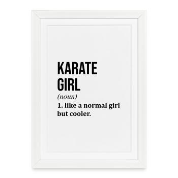 Karate Karate Karate - Framed poster (27 × 37 cm) - white - Front