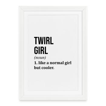 Twirling Twirling Twirling - Framed poster (27 × 37 cm) - white - Front