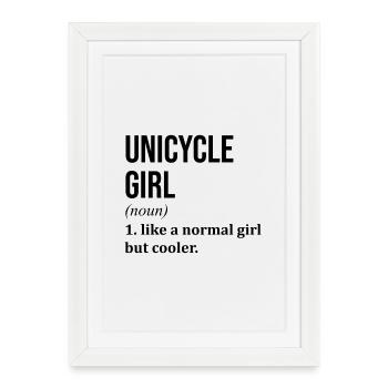 Unicycle Unicycle Unicycle - Framed poster (27 × 37 cm) - white - Front
