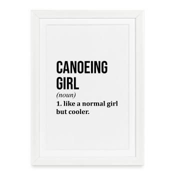 Canoë Canoë - Affiche encadrée (27 × 37 cm) - blanc - Devant