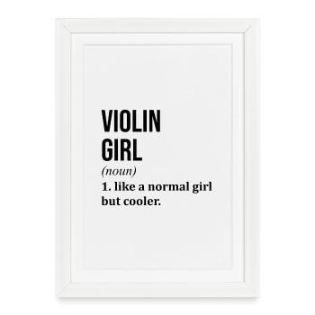 Violon Violon Violon - Affiche encadrée (27 × 37 cm) - blanc - Devant