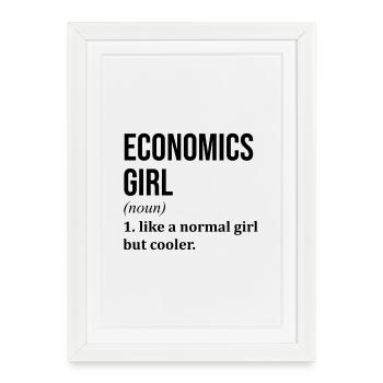 Économie Économie Économie - Affiche encadrée (27 × 37 cm) - blanc - Devant