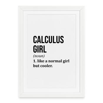 Calcul différentiel Calcul différentiel Calcul - Affiche encadrée (27 × 37 cm) - blanc - Devant