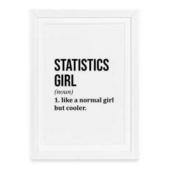 Statistics Statistics Statistics - Framed poster (27 × 37 cm) - white - Front