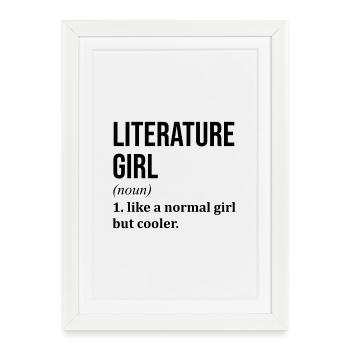 Littérature Littérature Littérature - Affiche encadrée (27 × 37 cm) - blanc - Devant