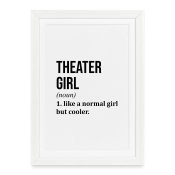 Théâtre Théâtre Théâtre - Affiche encadrée (27 × 37 cm) - blanc - Devant