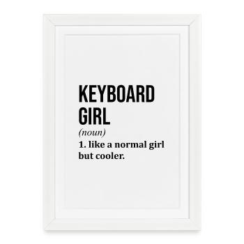 Clavier Clavier Clavier - Affiche encadrée (27 × 37 cm) - blanc - Devant