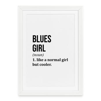 Blues Blues Blues - Framed poster (27 × 37 cm) - white - Front