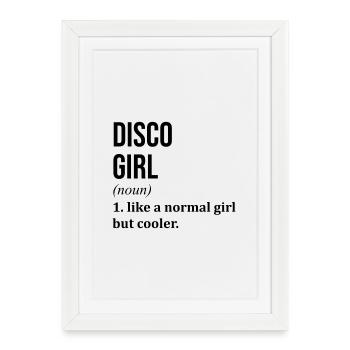 Disco Disco Disco - Affiche encadrée (27 × 37 cm) - blanc - Devant