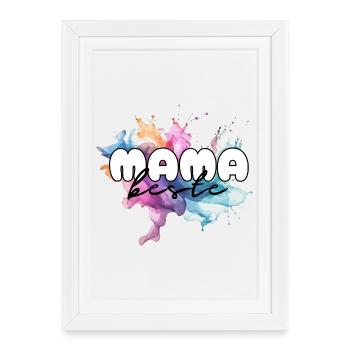 Best Mom, Mother's Day, Mom, Mommy, Supermom - Framed poster (27 × 37 cm) - white - Front