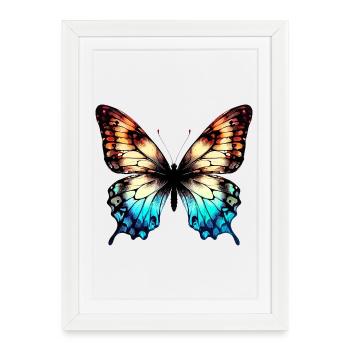 Papillon - Affiche encadrée (27 × 37 cm) - blanc - Devant