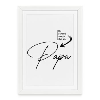 My favorite people call me PAPA Black Style - Affiche encadrée (27 × 37 cm) - blanc - Devant