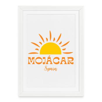 MOJÁCAR Spain Sun Motif - Framed poster (27 × 37 cm) - white - Front