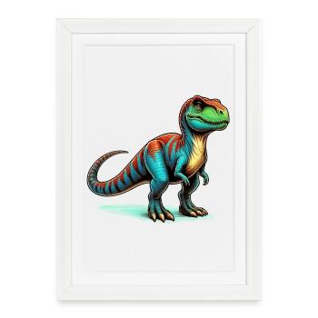 Dinosaur - Framed poster (27 × 37 cm) - white - Front