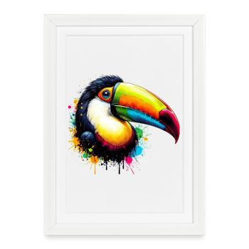 Toucan - Framed poster (27 × 37 cm) - white - Front