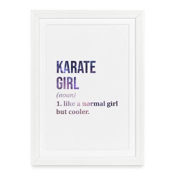 Karate Karate Karate - Framed poster (27 × 37 cm) - white - Front