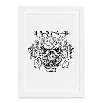 1984 - Framed poster (27 × 37 cm) - white - Front