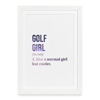 Golf Golf Golf - Affiche encadrée (27 × 37 cm) - blanc - Devant