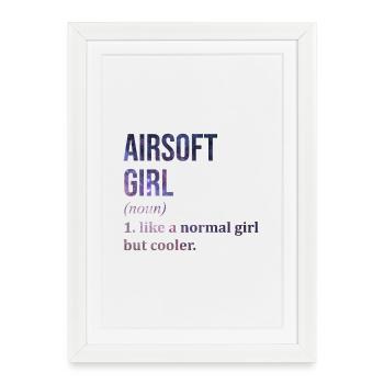 Airsoft Airsoft Airsoft - Affiche encadrée (27 × 37 cm) - blanc - Devant