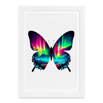 Butterfly - Framed poster (27 × 37 cm) - white - Front