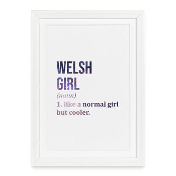 Pays de Galles Pays de Galles - Affiche encadrée (27 × 37 cm) - blanc - Devant