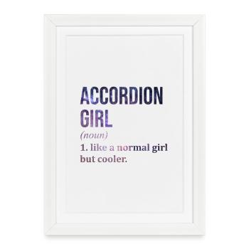 Accordéon Accordéon Accordéon - Affiche encadrée (27 × 37 cm) - blanc - Devant