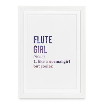 Flûte Flûte Flûte Flûte - Affiche encadrée (27 × 37 cm) - blanc - Devant