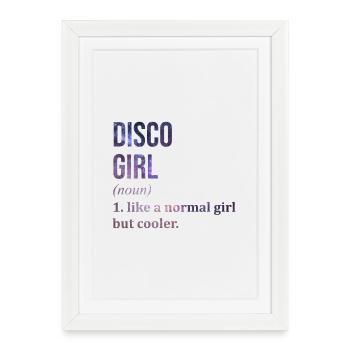 Disco Disco Disco - Affiche encadrée (27 × 37 cm) - blanc - Devant