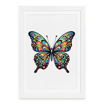Butterfly - Framed poster (27 × 37 cm) - white - Front