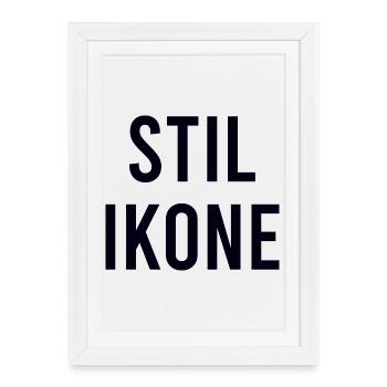 ICÔNE DE STYLE - Affiche encadrée (27 × 37 cm) - blanc - Devant
