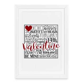 Valentine’s Day - Framed poster (27 × 37 cm) - white - Front